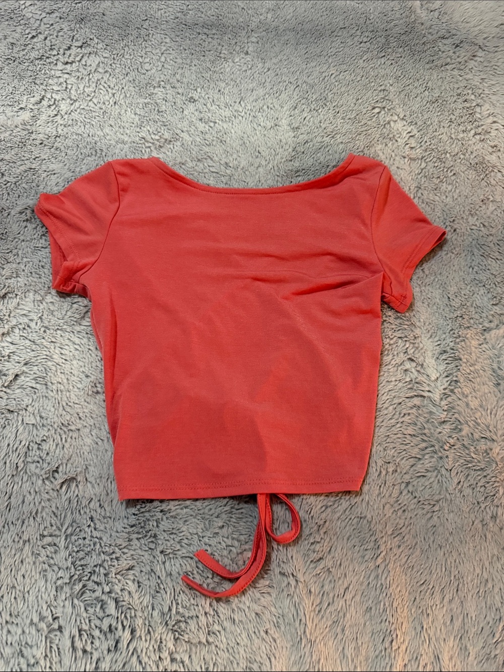 Women’s Coral Tie-Back Crop Top